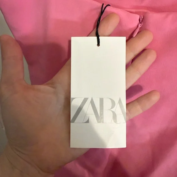 Zara Sleeveless Structured Pink Midi Dress NWT - Picture 11 of 12